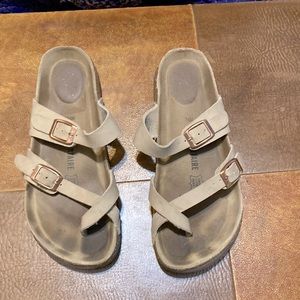 Genuine leather lightly worn sandals